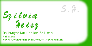 szilvia heisz business card